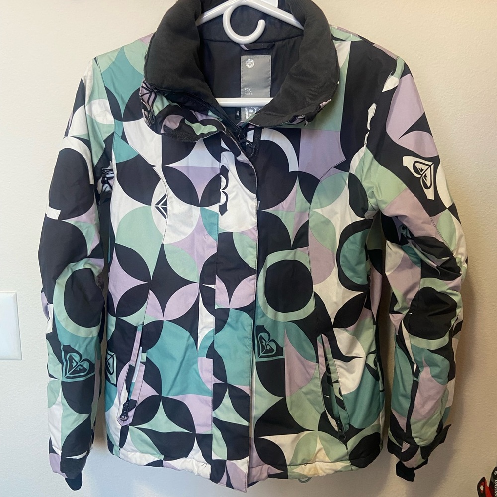 Roxy Multicolor Patterned Kids Ski Coat Size 12